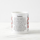 マグラーセン家族の紋章付き外衣 コーヒーマグカップ (中央)