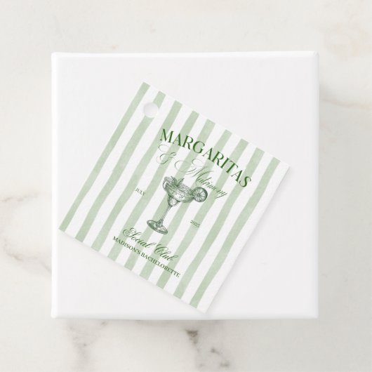 マグリタとマリッジ ストライプのブライズメイド フェイバータグ (インサイチュ)