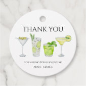 マグリタカクテル ウェディング カップルシャワーの感謝を伝える フェイバータグ (正面)