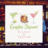 マグリタ オールド ファッション コスモ カップル シャワーのための特別なナプキン スタンダードカクテルナプキン