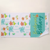 マグリタ・ヴェイルのブライズメイド・パーティー・イラスト ビーチタオル (正面)