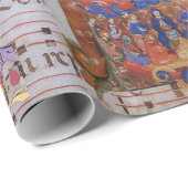 マグリ合唱音楽クリスマスパーチメントの崇拝 ラッピングペーパー (ロールコーナー)