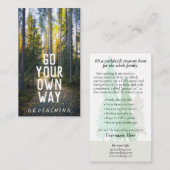 マグルの情報を含むGeocaching Trail Cardに移動 名刺 (正面/裏面)