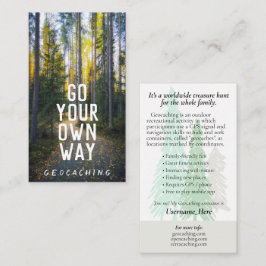 マグルの情報を含むGeocaching Trail Cardに移動 名刺