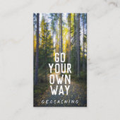 マグルの情報を含むGeocaching Trail Cardに移動 名刺 (正面)