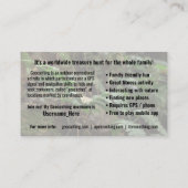 マグル用情報付きゴーチャートレイル・カード 名刺 (裏面)