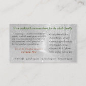 マグル用情報付き地理学トレールカード 名刺 (裏面)