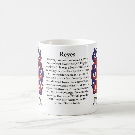 マグレイエス家族の紋章付き外衣 コーヒーマグカップ (中央)