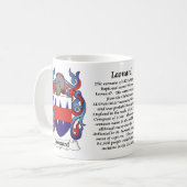 マグレオナルド家族の紋章付き外衣 コーヒーマグカップ (正面左)