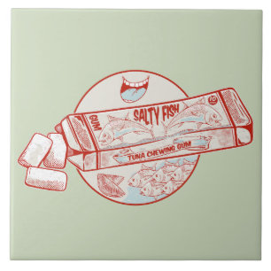 マグロおもしろいの魚の風味 タイル