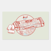 マグロおもしろいの魚の風味 長方形シール (正面)