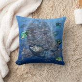 マグロおよび餌の枕 クッション (ブランケット)