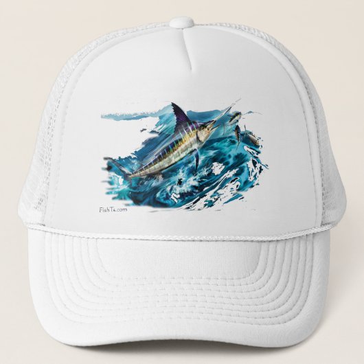 マグロと跳んでいるマカジキを切ること キャップ (正面)