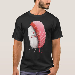 マグロのすしを抱きしめる Tシャツ