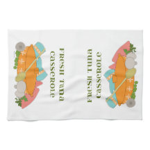 マグロのカセロールのかわいいレトロの台所デザイン