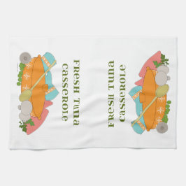 マグロのカセロールのかわいいレトロの台所デザイン キッチンタオル