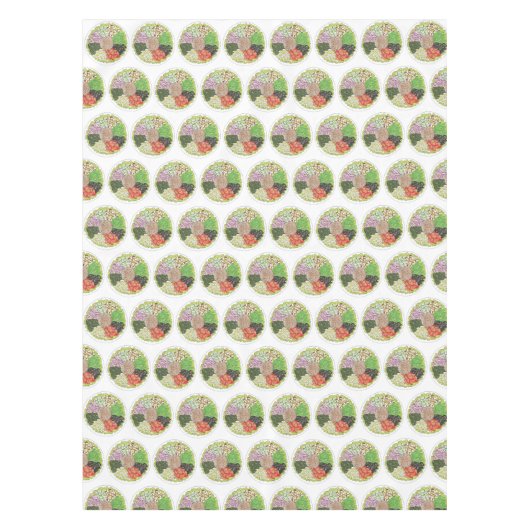 マグロのニコイセサラダ卵トマトオリーブ芋 テーブルクロス (正面)