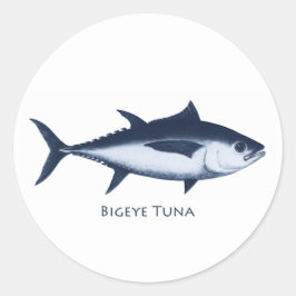 マグロのビッグアイロゴ ラウンドシール