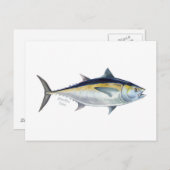 マグロのブラックフィンポストカード。 ポストカード (正面/裏面)