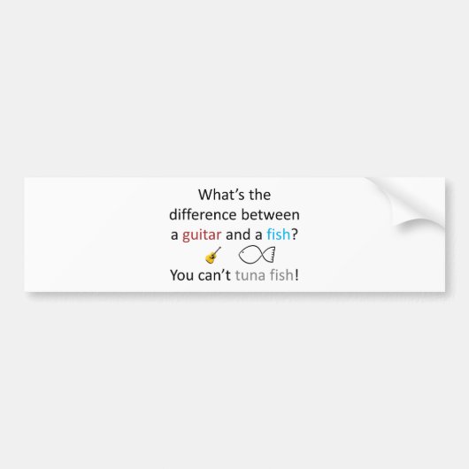 マグロの冗談 バンパーステッカー (正面)