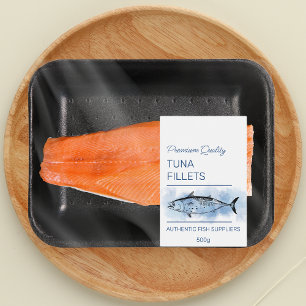 マグロの切り身の商品ラベル フードラベル