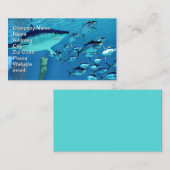 マグロの後を追うマコサメ 名刺 (正面/裏面)