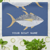 マグロの漁船名 キッチンタオル (折り畳み)