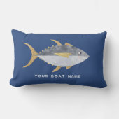 マグロの漁船名 ランバークッション (正面)