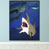 マグロの白火攻撃 キャンバスプリント (インサイチュ (ウッドフロア))