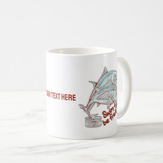 マグロの缶切おもしろいり コーヒーマグカップ (正面右)