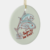 マグロの缶切おもしろいり セラミックオーナメント (右)