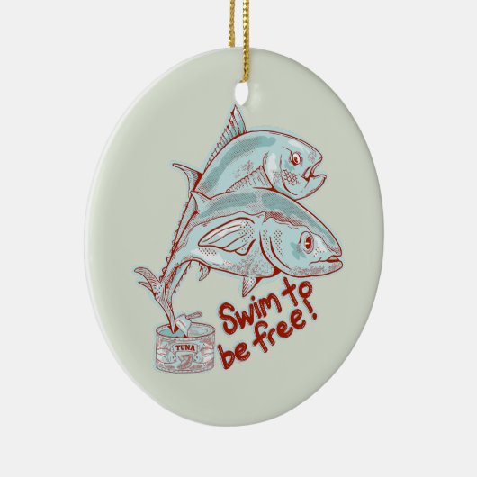 マグロの缶切おもしろいり セラミックオーナメント (右)