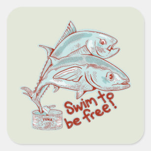 マグロの缶詰の魚 スクエアシール
