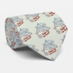 マグロの缶詰の魚 ネクタイ
