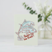 マグロの缶詰の魚 ポストカード (スタンド正面)