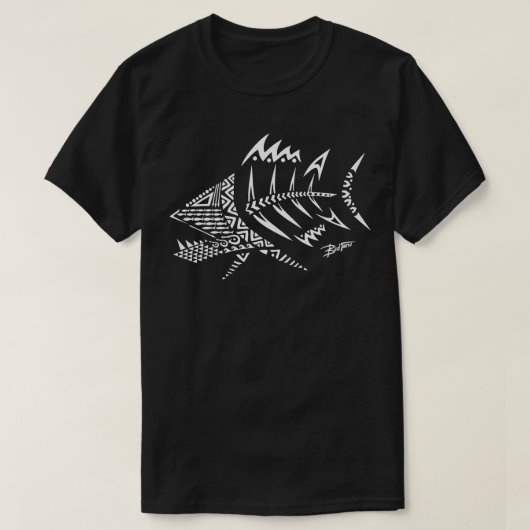 マグロの部類ロゴが悪い Tシャツ (デザイン正面)