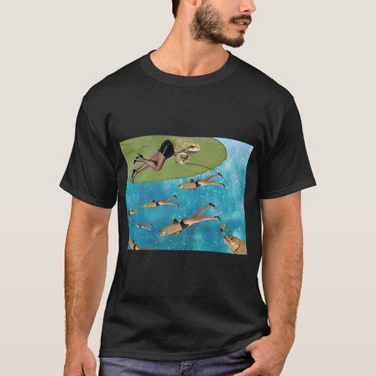 マグロの釣りデザイン Tシャツ (正面)