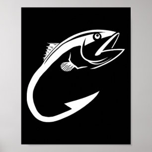 マグロの釣り針 ミニマル フィッシャーマン フィッシング ラバー ポスター