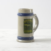 マグロの釣り ビールジョッキ (正面右)
