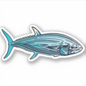 マグロの青シール |ダイカットのシール シール (正面)