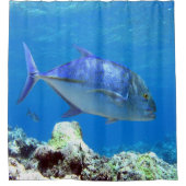 マグロの青 シャワーカーテン (正面)