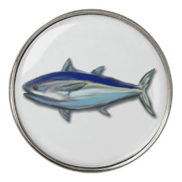 マグロの魚イラストレーション絵画アート ゴルフボールマーカー