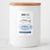 マグロの魚切り製品のロゴ入りラベル フードラベル (正面)