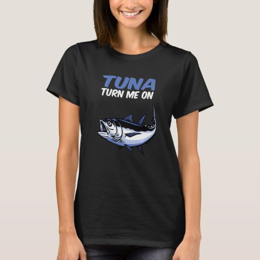 マグロの魚釣り Tシャツ (正面)