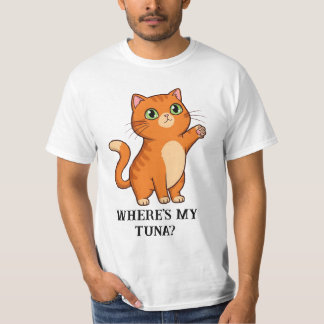 マグロはどこだ?かわいい猫 Tシャツ