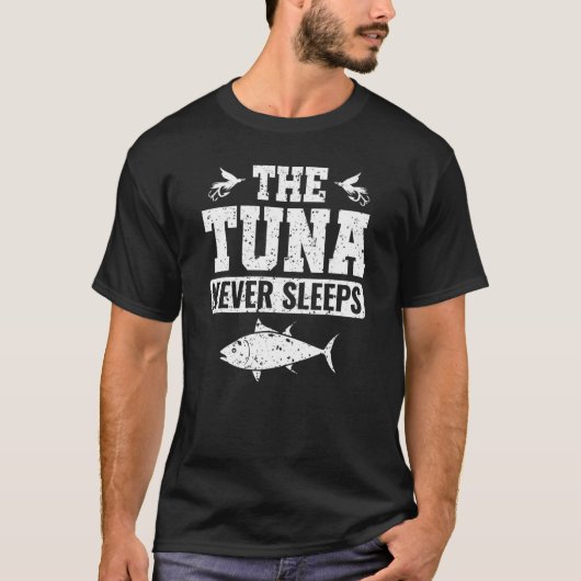 マグロはクロマグロを眠らない Tシャツ (正面)