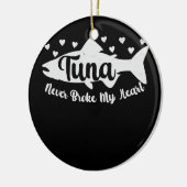 マグロは私のハートクロマグロ深い海を壊さない セラミックオーナメント (左)