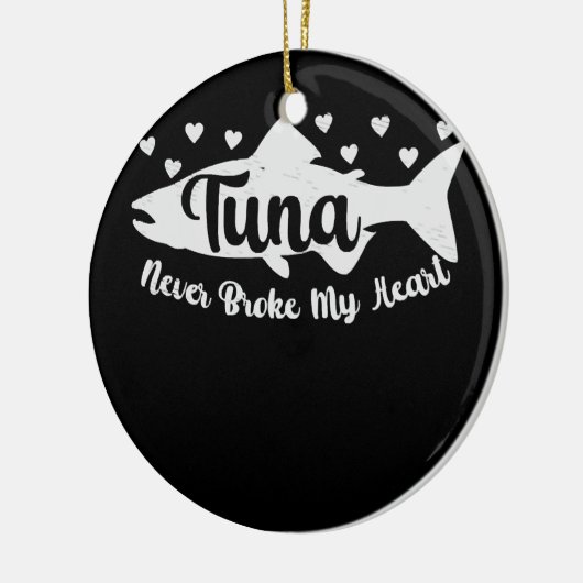 マグロは私のハートクロマグロ深い海を壊さない セラミックオーナメント (左)