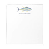 マグロをテーマにした文房具 ノートパッド (正面)