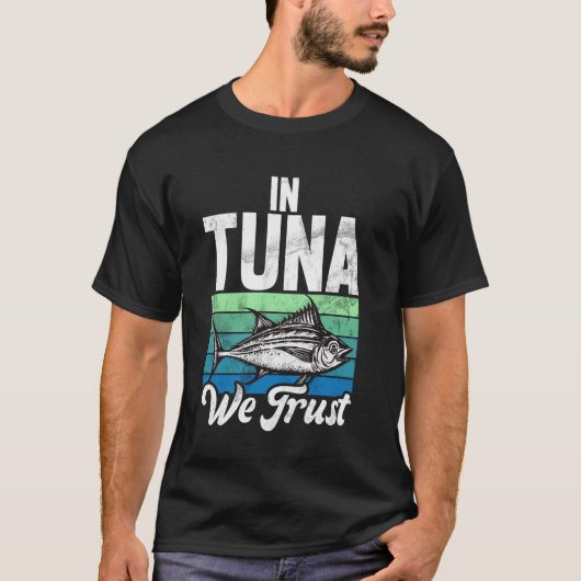 マグロを信じる者 マグロ漁 Tシャツ (正面)